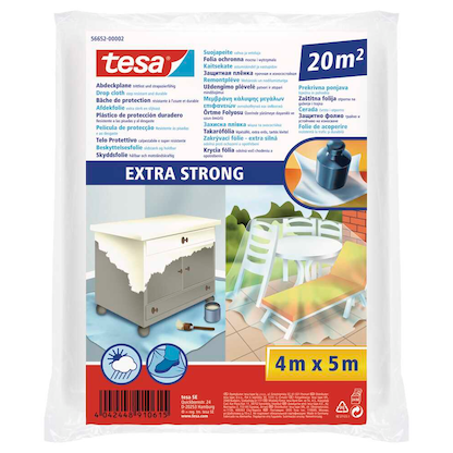 Artikelbild für tesa Abdeckplane EXTRA STRONG 4,0 x 5,0 m transparent, Artikelnummer 724058