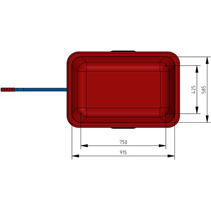 Artikelbild 5 für fetra Handwagen 4102L blau 68,2 x 156,6 x 77,7 cm, Artikelnummer 747179