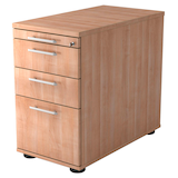 Artikelbild 1 für HAMMERBACHER Sira Standcontainer nussbaum 4 Auszüge Kunststoff-Relinggriff silber 42,8 x 80,0 x 72,0 - 76,0 cm, Artikelnummer 643066