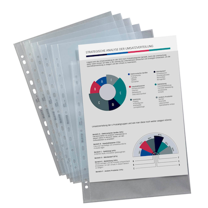 Artikelbild für LEITZ Prospekthüllen recycle 4791 DIN A4 transparent genarbt 0,10 mm, 100 St., Artikelnummer 696930