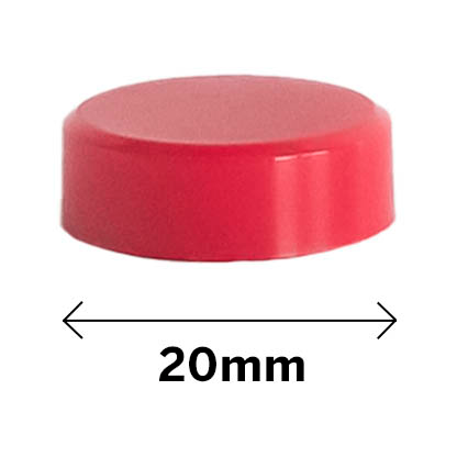 Artikelbild 2 für ALLboards Magnet rot, Kunststoff Ø 2,0 x 0,6 cm, 10 St., Artikelnummer 503088