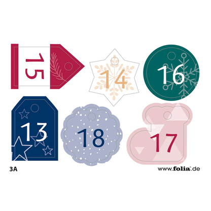 Artikelbild 10 für folia Adventskalender basic natur, Artikelnummer 273353