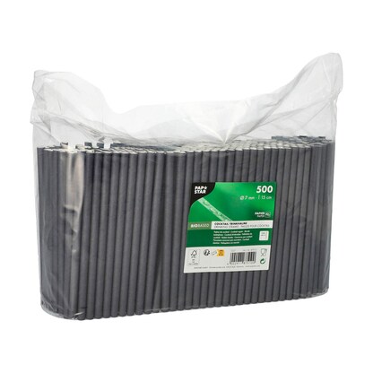 Artikelbild 3 für 500 PAPSTAR Cocktail-Strohhalme pure schwarz, Artikelnummer 821715