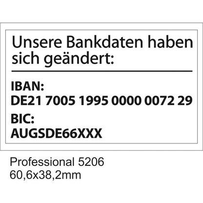 Artikelbild 3 für trodat Textstempel, individualisierbar 5206 IBAN selbstfärbend schwarz Logo möglich, 1 St. - Direkt online personalisieren, Artikelnummer 640696