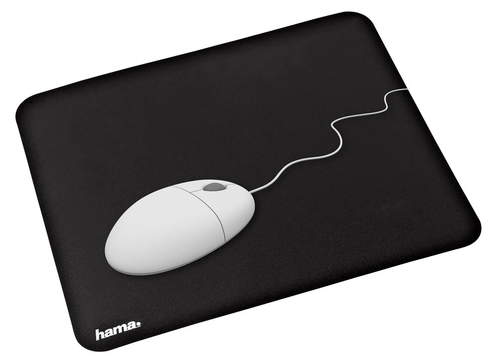 OcioDual Mauspad – 22 X 18 Cm, Sehr Dünn, Schwarz, Rutschfeste Matte Für Optische & Lasermäuse