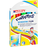 Artikelbild 1 für edding FUNTASTICS WINDOW FUN Kreidemarker farbsortiert 2,0 - 6,0 mm, 5 St., Artikelnummer 822820
