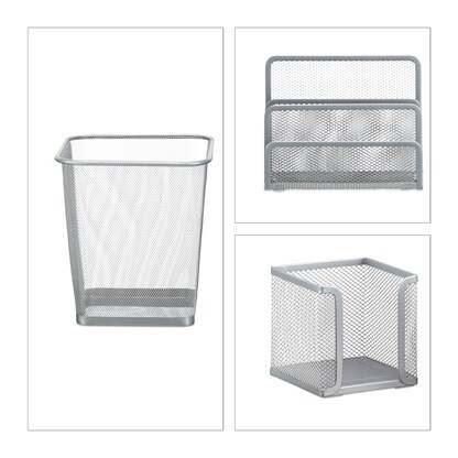 Artikelbild 2 für relaxdays Schreibtischset silber, Artikelnummer 605177