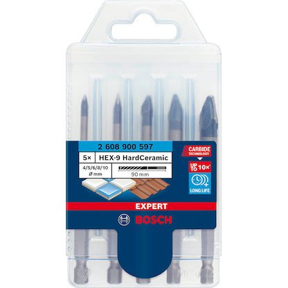 Artikelbild für AKTION: BOSCH Bohrer-Set EXPERT HEX-9 HardCeramic, 5-teilig mit Prämie nach Registrierung, Artikelnummer 218929