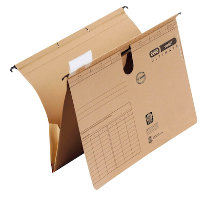 Artikelbild für ELBA Taschenhefter vertic ULTIMATE Karton naturbraun DIN A4 1x kaufmännische Heftung, 25 St., Artikelnummer 393942