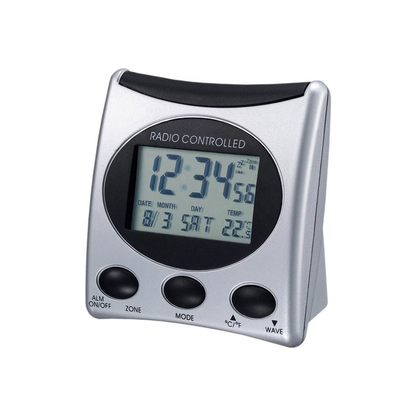 Artikelbild für TechnoLine® digitaler Funkwecker WT 221 silber Kunststoff, Artikelnummer 327761