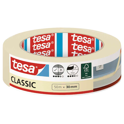 Artikelbild für tesa CLASSIC Kreppband beige 30,0 mm x 50,0 m 1 Rolle, Artikelnummer 724108