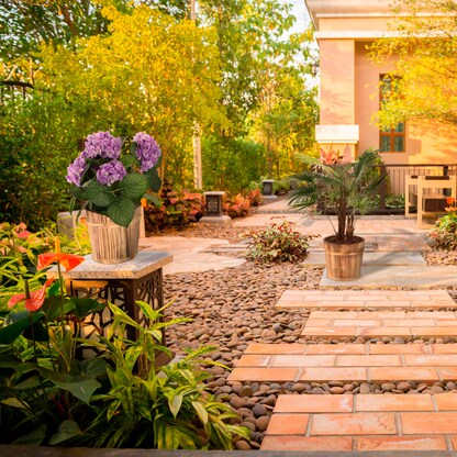 Artikelbild 8 für relaxdays Pflanzkübel-Set Holz, Ø 24,0/19,0 cm braun, 2 St., Artikelnummer 313839