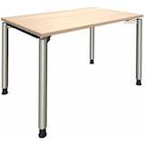 Artikelbild 1 für fm Sidney Schreibtisch akazie rechteckig, 4-Fuß-Gestell silber 120,0 x 80,0 cm, Artikelnummer 269932