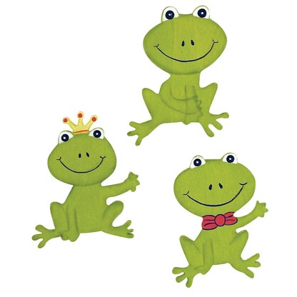 Artikelbild für Rayher Holz-Streudeko hellgrün Frösche, 6 St., Artikelnummer 924944