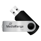 Artikelbild 1 für MediaRange USB-Stick schwarz, silber 64 GB, 1 St., Artikelnummer 435634