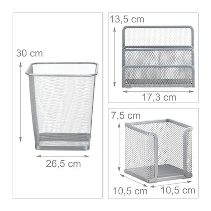 Artikelbild 5 für relaxdays Schreibtischset silber, Artikelnummer 605177