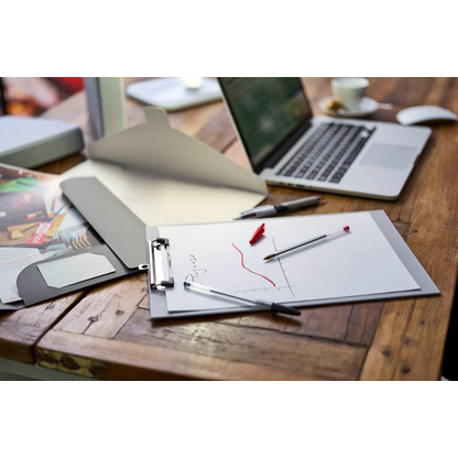 Artikelbild 3 für VELOFLEX Klemmbrett Grey Elegance 4814781 DIN A4 grau Karton, 1 St., Artikelnummer 959793