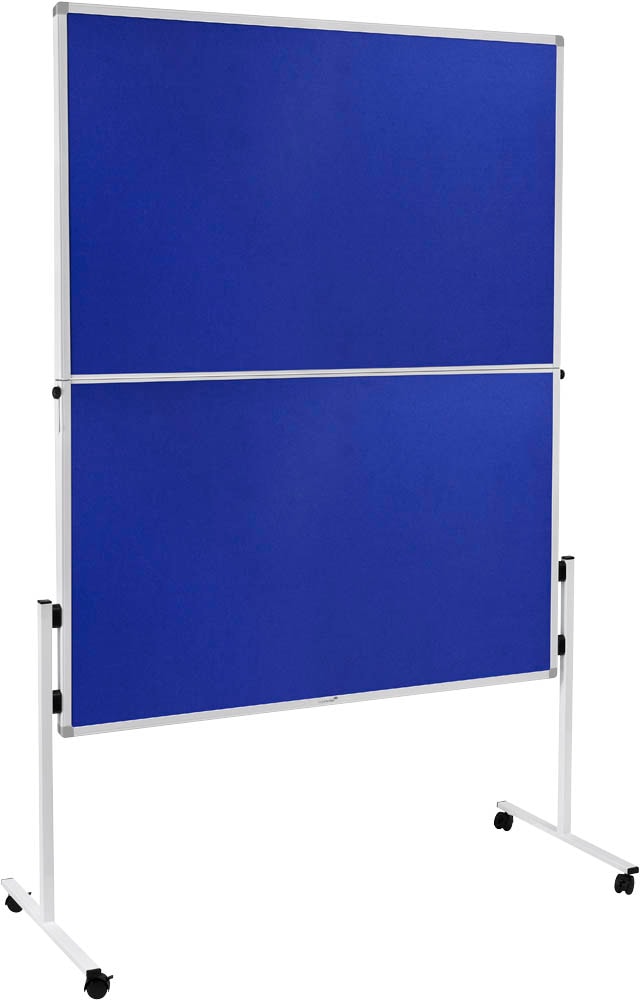 Eurokraft Moderationswand – 1200x1500 Mm, Mobil, Mit Textilbezug & Whiteboard – Grau, Für Büro & Präsentationen