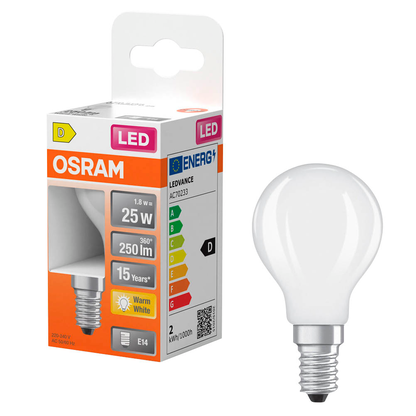 Artikelbild für OSRAM LED-Lampe Star Classic P25 E14 1,8 W matt, 1 St., Artikelnummer 710131
