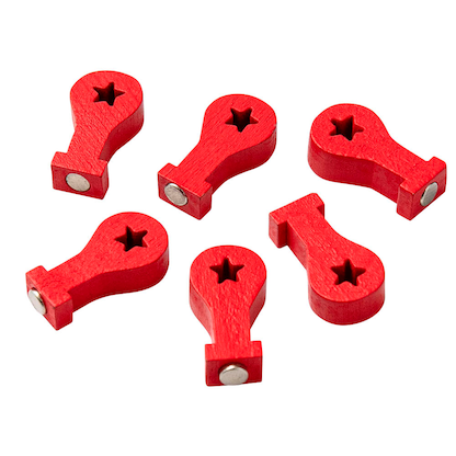 Artikelbild für ALLboards Standort Magnet rot, Holz 1,1 x 2,0 cm, 6 St., Artikelnummer 503518