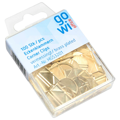 Artikelbild 2 für Gowi Eckenklammern gold 1,9 x 1,8 cm, 100 St., Artikelnummer 721334