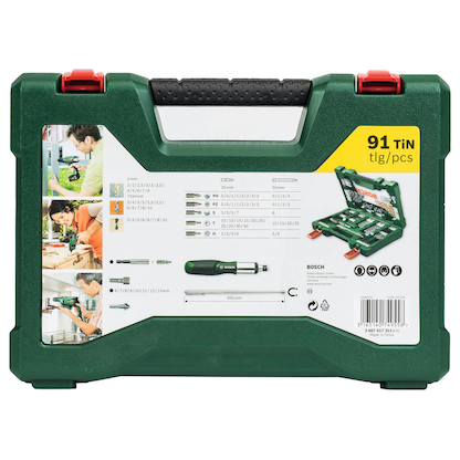 Artikelbild 3 für BOSCH Bohrer- und Bit-Set V-Line Box, 91-teilig, Artikelnummer 208449