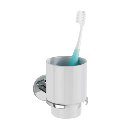 Artikelbild 2 für WENKO Zahnputzbecher Isera silber/weiß, 1 St., Artikelnummer 807604