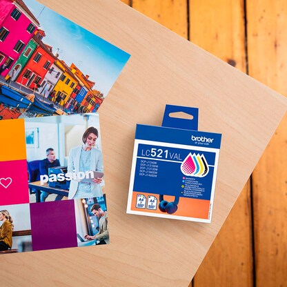 Artikelbild 4 für brother LC-521VAL schwarz, cyan, magenta, gelb Druckerpatronen, 4er-Set, Artikelnummer 673818
