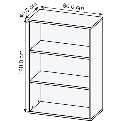 Artikelbild 2 für GERMANIA Aktenregal Lissabon grafit 80,0 x 40,0 x 120,0 cm, 1 St., Artikelnummer 727277