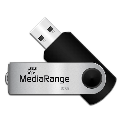 Artikelbild für MediaRange USB-Stick schwarz, silber 32 GB, 1 St., Artikelnummer 435646