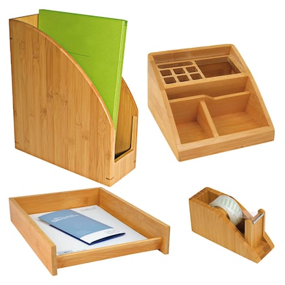 Artikelbild für WEDO Schreibtischset Bambus braun, Artikelnummer 328801