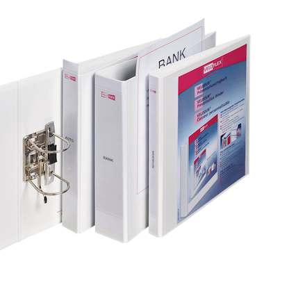 Artikelbild 8 für VELOFLEX VELODUR® Präsentationsringbücher 2-Ringe weiß 4,0 cm DIN A4, 10 St., Artikelnummer 599472