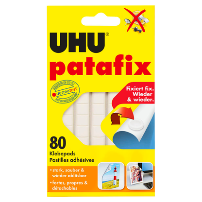 Artikelbild für UHU patafix doppelseitige Klebepads, 1,0 x 1,0 cm, 80 St., Artikelnummer 460006