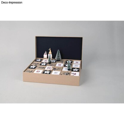 Artikelbild 6 für Rayher Adventskalender Pappmaché Boxen braun, Artikelnummer 779147