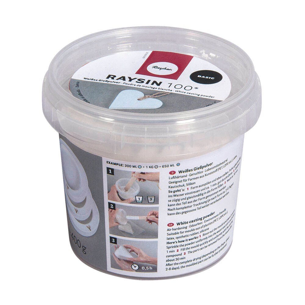 Polymer Raysin Rayher Gießpulver Raysin 100 400,0 g weiß | office discount