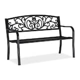 Artikelbild 1 für relaxdays Gartenbank 10026114_0 schwarz Metall 127,0 cm, Artikelnummer 767743