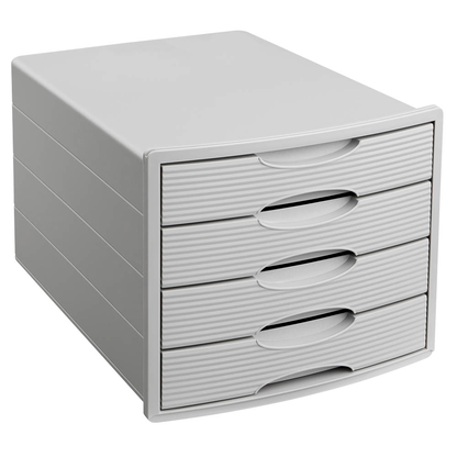 Artikelbild 2 für office discount Schubladenbox lichtgrau 1001-DO-11D, DIN A4 mit 4 Schubladen, 1 St., Artikelnummer 837522