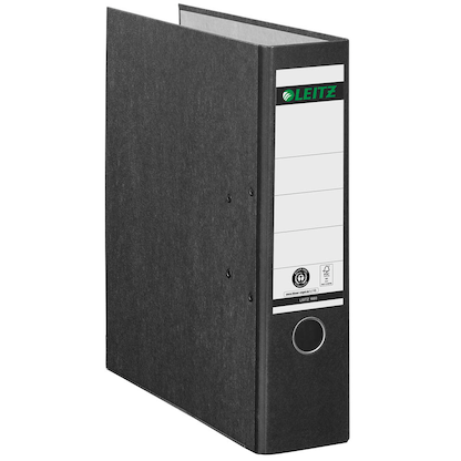 Artikelbild 11 für LEITZ 1080 Ordner schwarz marmoriert Karton 8,0 cm DIN A4, 1 St., Artikelnummer 652354