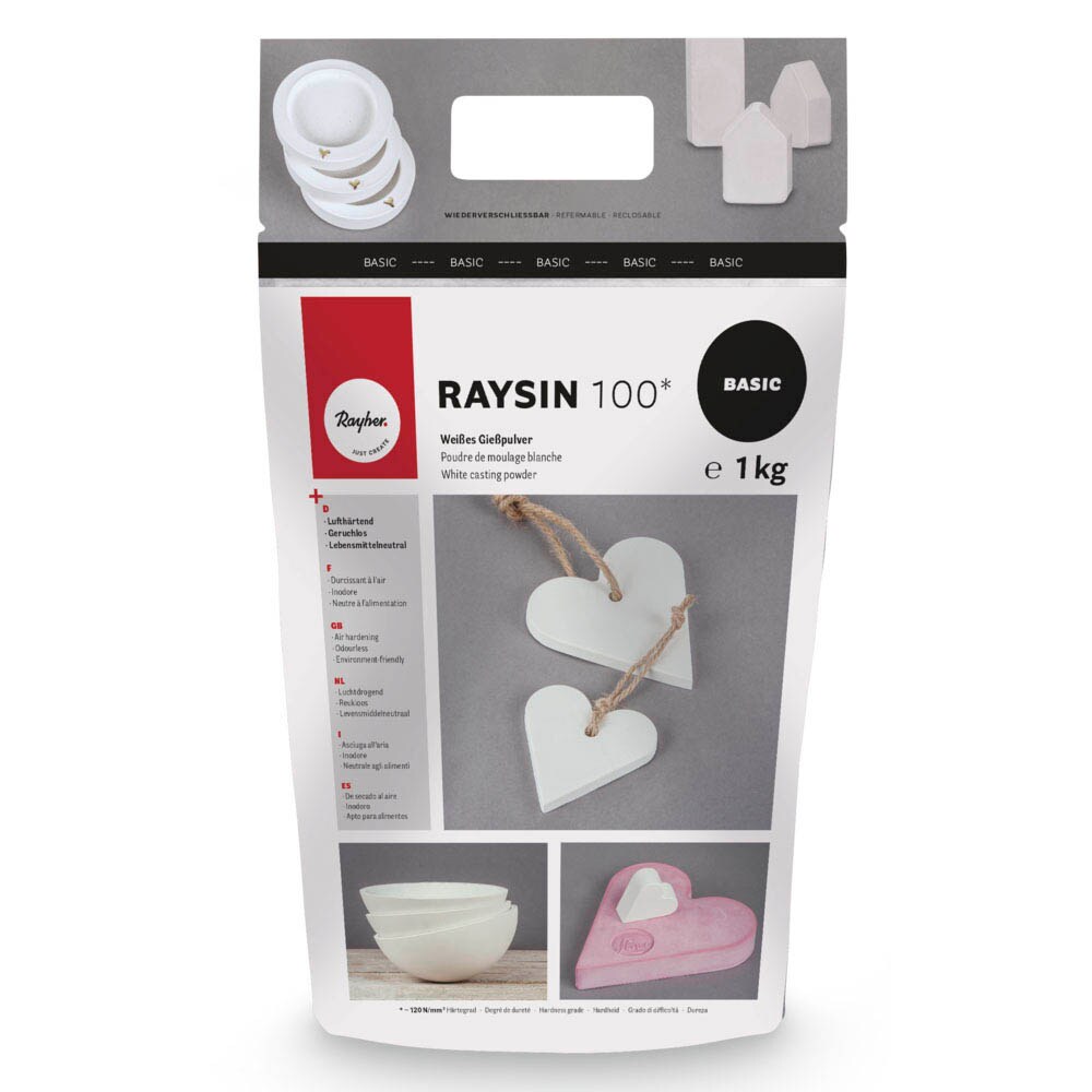 Alla Raysin Rayher Gießpulver Raysin 100 1,0 kg weiß | office discount
