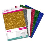 Artikelbild 1 für plottiX GlitterFlex Aufbügelfolie farbsortiert Effekt-Folie 20,0 x 30,0 cm, 6 St., Artikelnummer 265514
