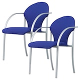 Artikelbild 1 für Nowy Styl Besucherstühle Visa VISA ALU EF-010 blau Stoff, 2 St., Artikelnummer 833160