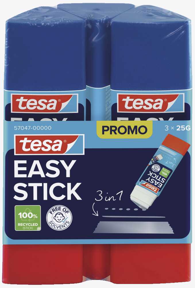 tesa Stick ecoLogo - Geruchsneutraler Klebestift für Papier und Pappe & BIC Tintenkiller, 4 Stück, Tintenlöscher schmierfest, Ideal für das Büro, das Home Office oder die Schule