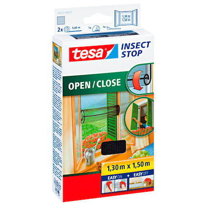 Artikelbild für tesa Fliegengitter INSECT STOP OPEN/CLOSE anthrazit 1,3 x 1,5 m, Artikelnummer 241994