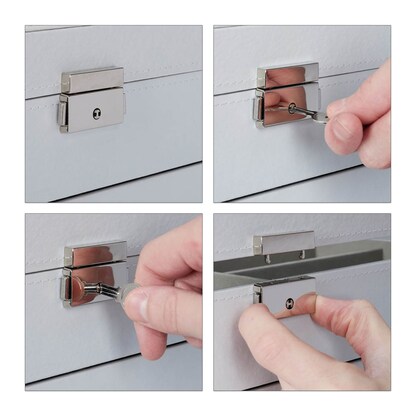 Artikelbild 6 für relaxdays Brillenbox weiß 33,5 x 19,5 x 15,5 cm, 1 St., Artikelnummer 605273