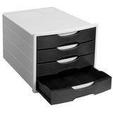 Artikelbild 1 für office discount Schubladenbox schwarz 1001-DO-31D, DIN A4 mit 4 Schubladen, 1 St., Artikelnummer 837391