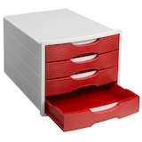 Artikelbild 1 für office discount Schubladenbox rot 1001-DO-17D, DIN A4 mit 4 Schubladen, 1 St., Artikelnummer 837507