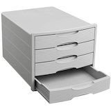 Artikelbild 1 für office discount Schubladenbox lichtgrau 1001-DO-11D, DIN A4 mit 4 Schubladen, 1 St., Artikelnummer 837522