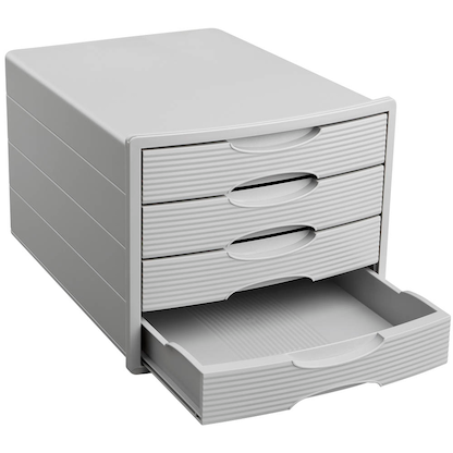 Artikelbild für office discount Schubladenbox lichtgrau 1001-DO-11D, DIN A4 mit 4 Schubladen, 1 St., Artikelnummer 837522