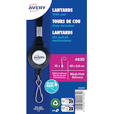 Artikelbild 1 für AVERY Zweckform Lanyards 4830, Federhaken, schwarz, 10 St., Artikelnummer 573818