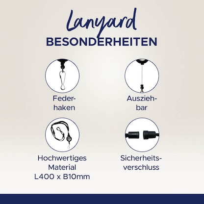 Artikelbild 3 für AVERY Zweckform Lanyards 4830, Federhaken, schwarz, 10 St., Artikelnummer 573818